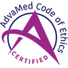 Ícone do certificado código de ética advamed