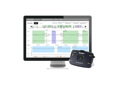 Sistema de gestão de doentes AirView num ecrã de computador