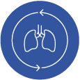ícone do espaço morto do pulmão